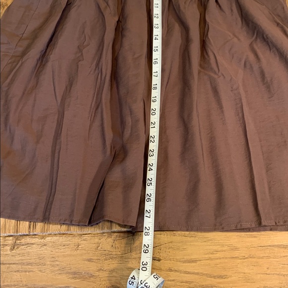 Pink Lily Brown Embroidered Floral Dress Spaghetti Straps Back Zip NWOT Large - Picture 10 of 14